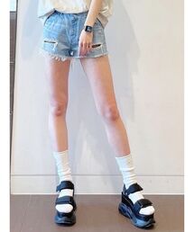 GYDA | BACK RIPPEDデニムショートパンツ(デニムパンツ)