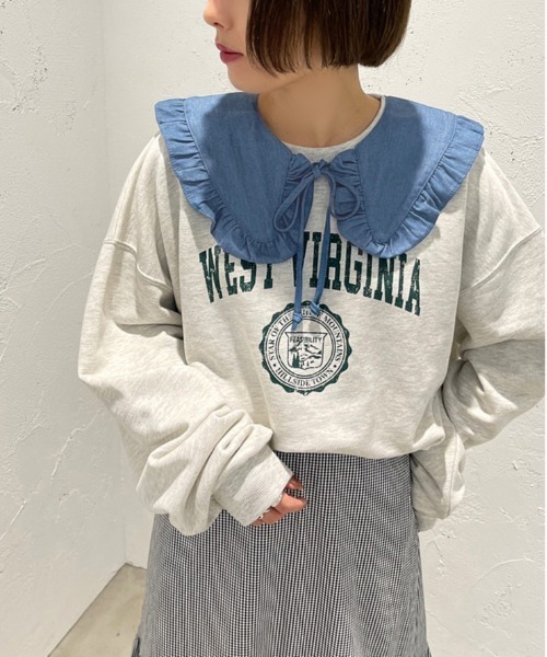 apres jour mignon（アプレジュールミニョン）の「デニムフリル付け襟【ZOZOTOWN限定アイテム】（付け襟・レディース・ブルー・ONESIZE）」の2枚目の写真