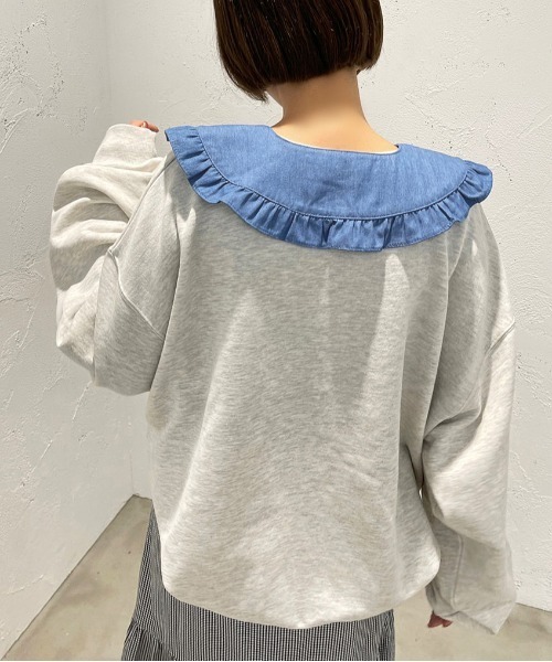 apres jour mignon（アプレジュールミニョン）の「デニムフリル付け襟【ZOZOTOWN限定アイテム】（付け襟・レディース・ブルー・ONESIZE）」の5枚目の写真