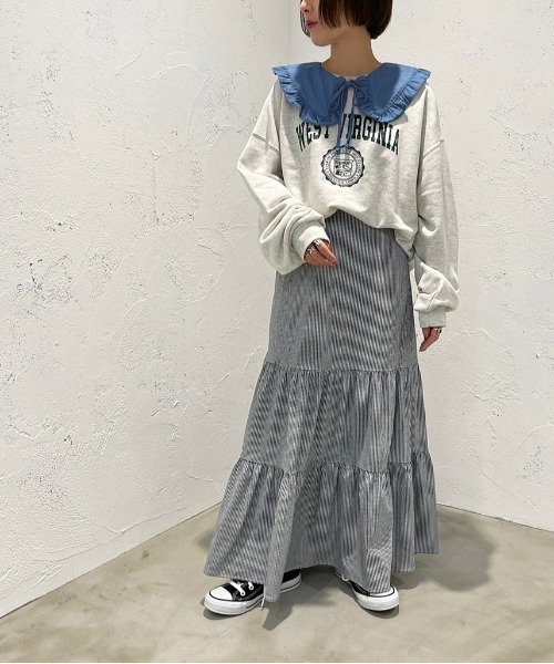 apres jour mignon（アプレジュールミニョン）の「デニムフリル付け襟【ZOZOTOWN限定アイテム】（付け襟・レディース・ブルー・ONESIZE）」の6枚目の写真