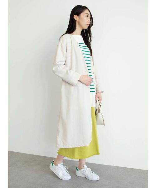 Green Parks(グリーンパークス)の「【花粉防止】着流しすっきりコート*(ノーカラーコート・レディース・ネイビー/サックスブルー/その他8・FREE)」の17枚目の写真