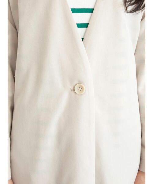 Green Parks(グリーンパークス)の「【花粉防止】着流しすっきりコート*(ノーカラーコート・レディース・ネイビー/サックスブルー/その他8・FREE)」の21枚目の写真