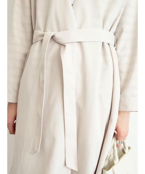 Green Parks(グリーンパークス)の「【花粉防止】着流しすっきりコート*(ノーカラーコート・レディース・ネイビー/サックスブルー/その他8・FREE)」の22枚目の写真