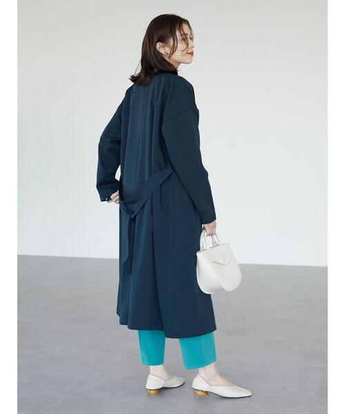 Green Parks(グリーンパークス)の「【花粉防止】着流しすっきりコート*(ノーカラーコート・レディース・ネイビー/サックスブルー/その他8・FREE)」の15枚目の写真