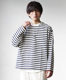 MinoriTY | ヘビーウエイト ビッグシルエット ボーダーロンT 秋服(Tシャツ/カットソー)