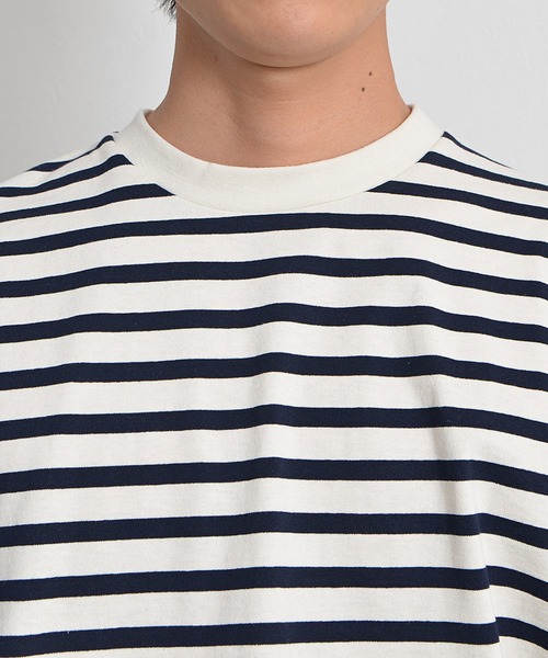 MinoriTY(マイノリティ)の「【MinoriTY】ヘビーウエイトビッグスリーブボーダーロンT メンズ 秋服 夏服 オーバーサイズ(Tシャツ/カットソー・メンズ・ベージュ/ネイビー/ロイヤルブルー・M/L)」の20枚目の写真