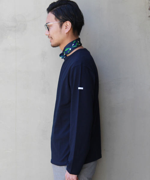 EDIFICE(エディフィス)の「◇FRANCE.MADE CHANTECLAIR/シャントクレール カノコ WEAVE L/S (Tシャツ/カットソー・メンズ・ホワイト/ネイビー・46/44/48)」の5枚目の写真