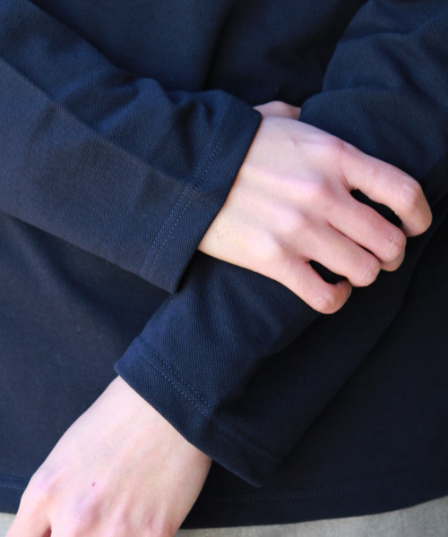 EDIFICE(エディフィス)の「◇FRANCE.MADE CHANTECLAIR/シャントクレール カノコ WEAVE L/S (Tシャツ/カットソー・メンズ・ホワイト/ネイビー・46/44/48)」の7枚目の写真