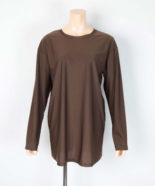 SEA DRESS（シードレス）の「バックシャンロングラッシュガード（ラッシュガード・レディース・ブラック/クリーム/チョコ・M/L）」の14枚目の写真