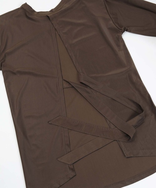 SEA DRESS（シードレス）の「バックシャンロングラッシュガード（ラッシュガード・レディース・ブラック/クリーム/チョコ・M/L）」の19枚目の写真