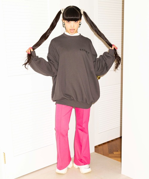 PUNYUS（プニュズ）の「電脳スウェット（スウェット・レディース・ピンク/グリーン/オートミール/スミクロ・4/3）」の5枚目の写真