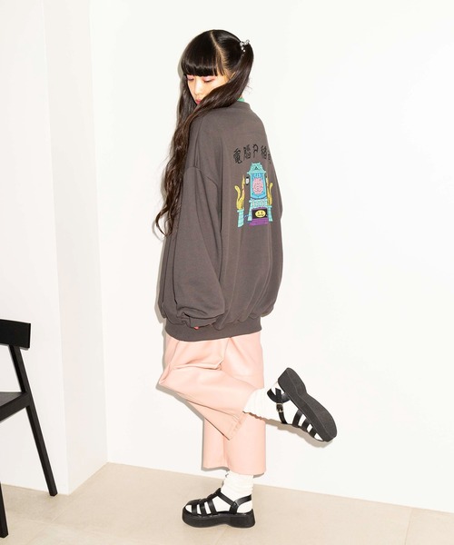 PUNYUS（プニュズ）の「電脳スウェット（スウェット・レディース・ピンク/グリーン/オートミール/スミクロ・4/3）」の8枚目の写真