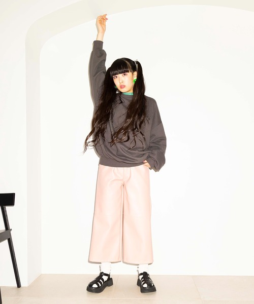 PUNYUS（プニュズ）の「電脳スウェット（スウェット・レディース・ピンク/グリーン/オートミール/スミクロ・4/3）」の9枚目の写真