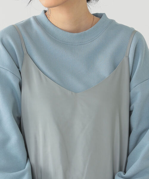 B:MING by BEAMS(ビーミングバイビームス)の「B:MING by BEAMS / 裏毛スウェット キャミソールワンピース セットアップ(ワンピース・レディース・ブラック/ベージュ/サックスブルー・SMALL/MEDIUM)」の14枚目の写真