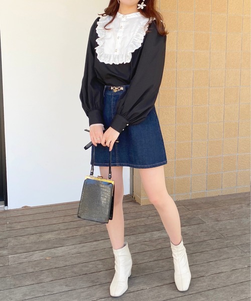 apres jour(アプレジュール)の「レースフリルブラウス【ZOZOTOWN限定アイテム】(シャツ/ブラウス・レディース・ブラック系その他/オフホワイト・フリー/X-LARGE)」の21枚目の写真