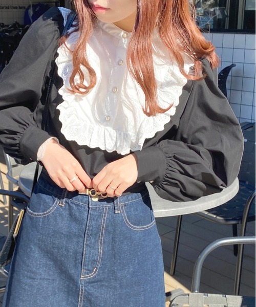 apres jour(アプレジュール)の「レースフリルブラウス【ZOZOTOWN限定アイテム】(シャツ/ブラウス・レディース・ブラック系その他/オフホワイト・フリー/X-LARGE)」の14枚目の写真
