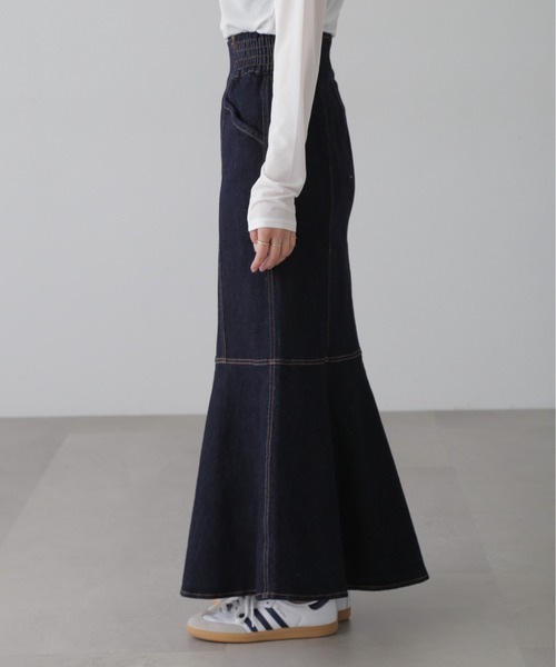 FREE'S MART（フリーズマート）の「パネル切替マーメイドデニムスカート（デニムスカート・レディース・インディゴブルー・マルチサイズ）」の13枚目の写真