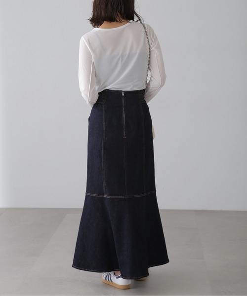 FREE'S MART（フリーズマート）の「パネル切替マーメイドデニムスカート（デニムスカート・レディース・インディゴブルー・マルチサイズ）」の17枚目の写真