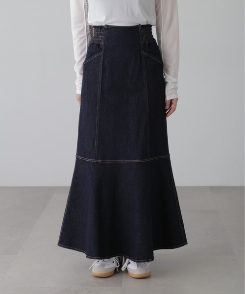 FREE'S MART（フリーズマート）の「パネル切替マーメイドデニムスカート（デニムスカート・レディース・インディゴブルー・マルチサイズ）」の15枚目の写真