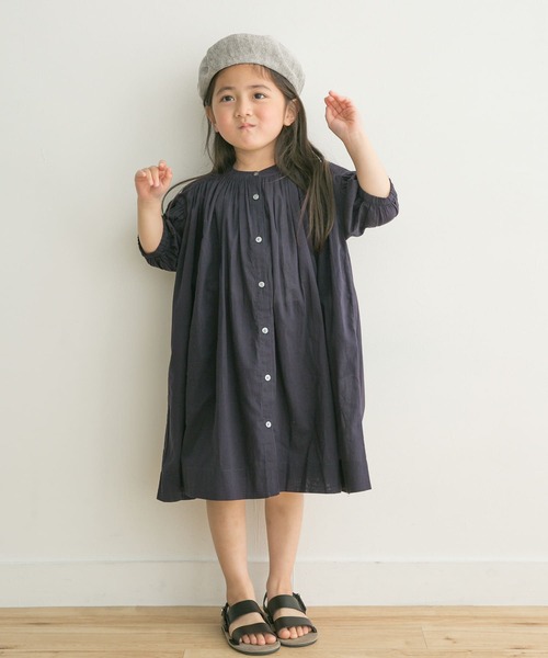 URBAN RESEARCH DOORS（アーバンリサーチドアーズ）の「『親子リンク』コットンボイルギャザーワンピース(KIDS)（ワンピース・キッズ・ネイビー/グリーン・120/105/135）」の8枚目の写真