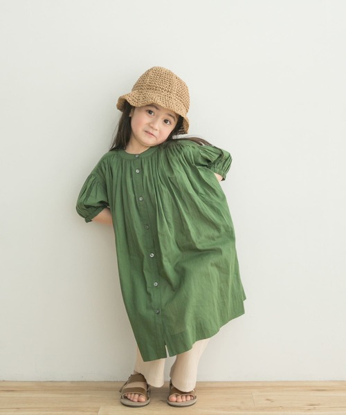 URBAN RESEARCH DOORS（アーバンリサーチドアーズ）の「『親子リンク』コットンボイルギャザーワンピース(KIDS)（ワンピース・キッズ・ネイビー/グリーン・120/105/135）」の13枚目の写真