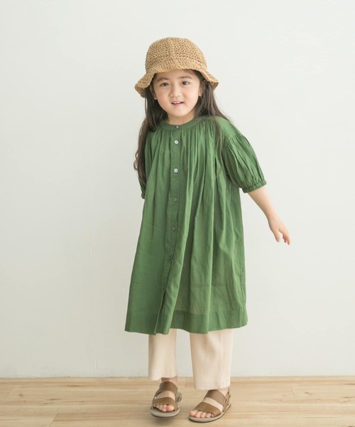 URBAN RESEARCH DOORS（アーバンリサーチドアーズ）の「『親子リンク』コットンボイルギャザーワンピース(KIDS)（ワンピース・キッズ・ネイビー/グリーン・120/105/135）」の14枚目の写真