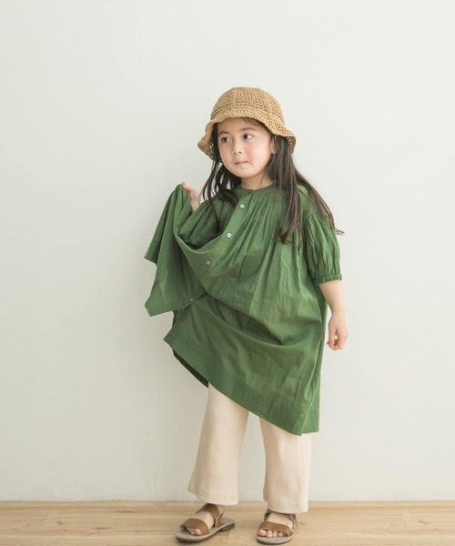 URBAN RESEARCH DOORS（アーバンリサーチドアーズ）の「『親子リンク』コットンボイルギャザーワンピース(KIDS)（ワンピース・キッズ・ネイビー/グリーン・120/105/135）」の15枚目の写真