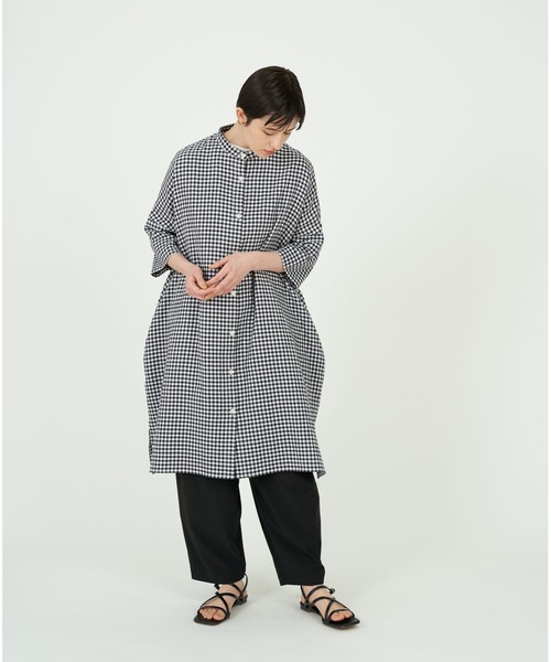 【スプリングセール】2024SS コンジェペイエ アデュートリステス conges payes ADIEU TRISTESSE ガーゼチュニックシャツ/キナリ ロング【2400013948241】 ADIEU TRISTESSE - 2024SS コンジェペイエ アデュートリステス