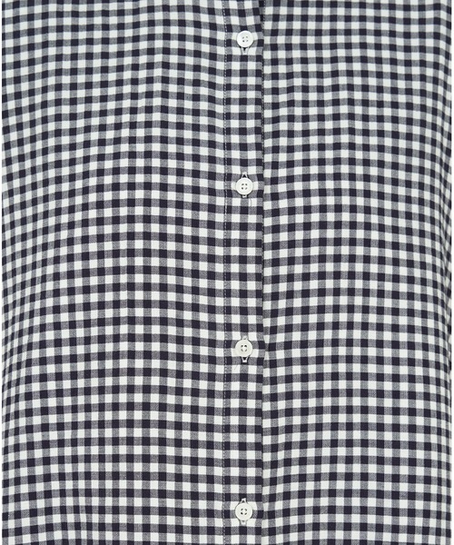 conges payes ADIEU TRISTESSE（コンジェ ペイエ アデュートリステス）の「ガーゼシャツワンピース（ワンピース・レディース・チェック/ホワイト/ブルー・38）」の15枚目の写真