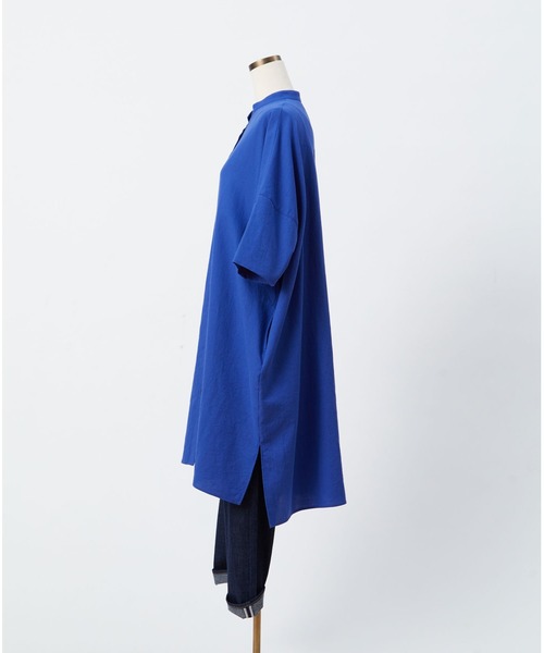 conges payes ADIEU TRISTESSE（コンジェ ペイエ アデュートリステス）の「ガーゼシャツワンピース（ワンピース・レディース・チェック/ホワイト/ブルー・38）」の22枚目の写真