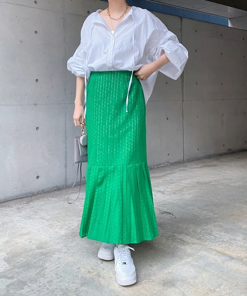 DouDou（ドゥドゥ）の「前後2WAYブラウス（シャツ/ブラウス・レディース・ホワイト/チャコールグレー/サックスブルー・FREE）」の7枚目の写真