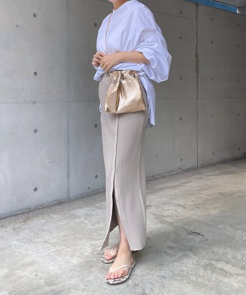 DouDou（ドゥドゥ）の「前後2WAYブラウス（シャツ/ブラウス・レディース・ホワイト/チャコールグレー/サックスブルー・FREE）」の15枚目の写真