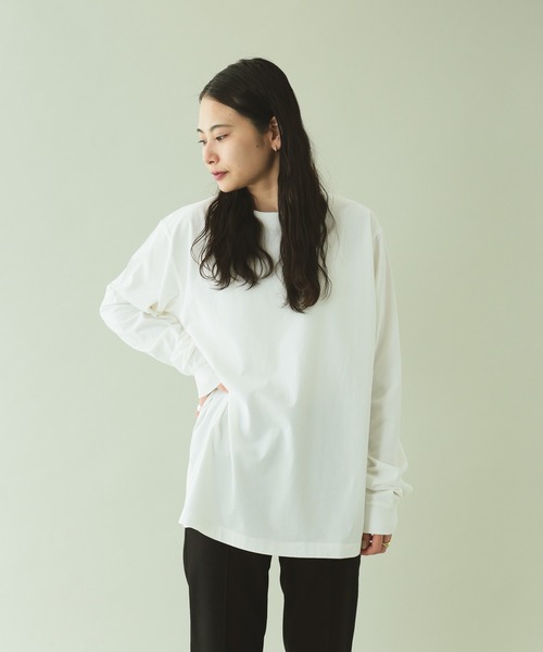 UNFOLLOW（アンフォロー）の「【FOLL / フォル】パーフェクトギザロングスリーブTシャツ（Tシャツ/カットソー・メンズ・ホワイト/ブラウン・1/2/3）」の2枚目の写真