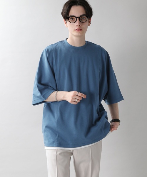 RAGEBLUE(レイジブルー)の「スムースコットン/ドルマンスリーブビッグTシャツ(Tシャツ/カットソー・メンズ・ホワイト/ブラック/グリーン系その他/ブルー系その他/オレンジ系その他・SMALL/MEDIUM/LARGE)」の6枚目の写真