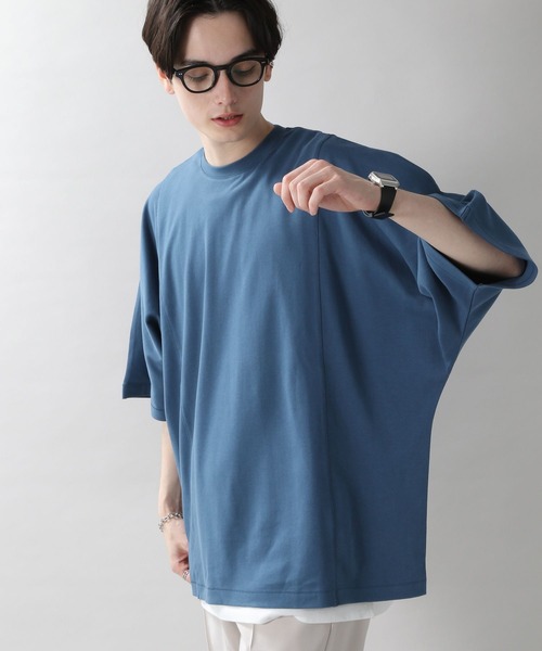 RAGEBLUE(レイジブルー)の「スムースコットン/ドルマンスリーブビッグTシャツ(Tシャツ/カットソー・メンズ・ホワイト/ブラック/グリーン系その他/ブルー系その他/オレンジ系その他・SMALL/MEDIUM/LARGE)」の7枚目の写真