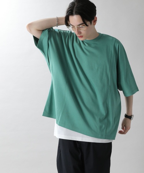 RAGEBLUE(レイジブルー)の「スムースコットン/ドルマンスリーブビッグTシャツ(Tシャツ/カットソー・メンズ・ホワイト/ブラック/グリーン系その他/ブルー系その他/オレンジ系その他・SMALL/MEDIUM/LARGE)」の8枚目の写真