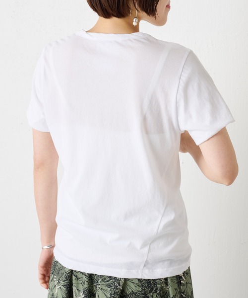 BEARDSLEY（ビアズリー）の「さらっとした肌ざわり強燃Tシャツ（Tシャツ/カットソー・レディース・ホワイト/ブラック・FREE）」の13枚目の写真