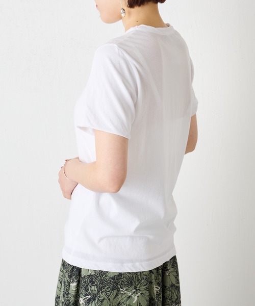 BEARDSLEY（ビアズリー）の「さらっとした肌ざわり強燃Tシャツ（Tシャツ/カットソー・レディース・ホワイト/ブラック・FREE）」の7枚目の写真