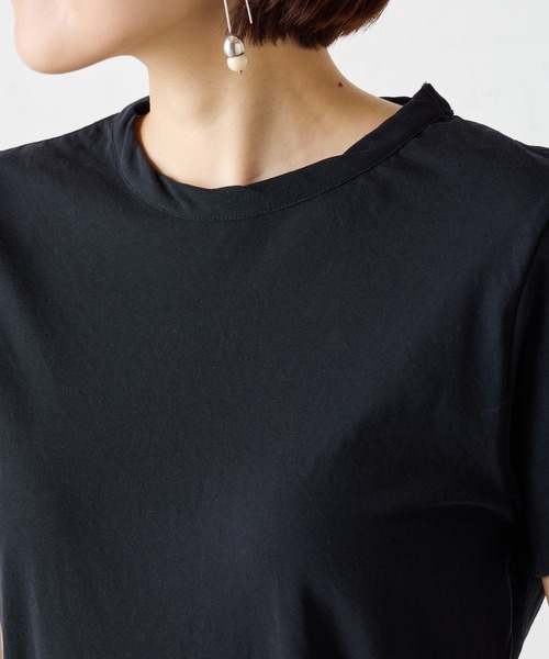 BEARDSLEY（ビアズリー）の「さらっとした肌ざわり強燃Tシャツ（Tシャツ/カットソー・レディース・ホワイト/ブラック・FREE）」の6枚目の写真