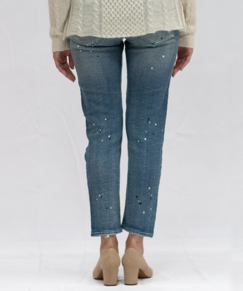 oblekt（オブレクト）の「LADYS COMFY DENIM REPAIR（デニムパンツ・レディース・グレー/ライトブルー/ブラック/ネイビー/ブルー/ホワイト・X-SMALL/LARGE/SMALL/MEDIUM）」の9枚目の写真