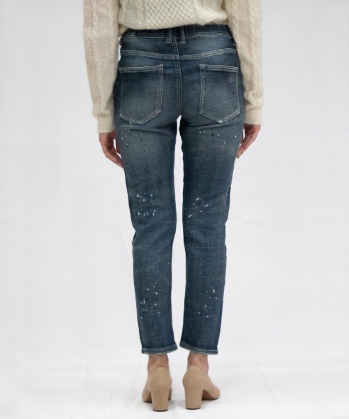 oblekt（オブレクト）の「LADYS COMFY DENIM REPAIR（デニムパンツ・レディース・グレー/ライトブルー/ブラック/ネイビー/ブルー/ホワイト・X-SMALL/LARGE/SMALL/MEDIUM）」の11枚目の写真