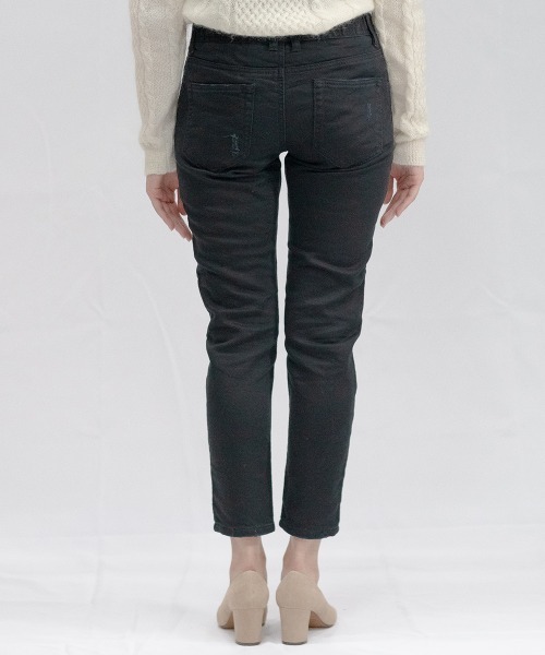 oblekt（オブレクト）の「LADYS COMFY DENIM REPAIR（デニムパンツ・レディース・グレー/ライトブルー/ブラック/ネイビー/ブルー/ホワイト・X-SMALL/LARGE/SMALL/MEDIUM）」の20枚目の写真