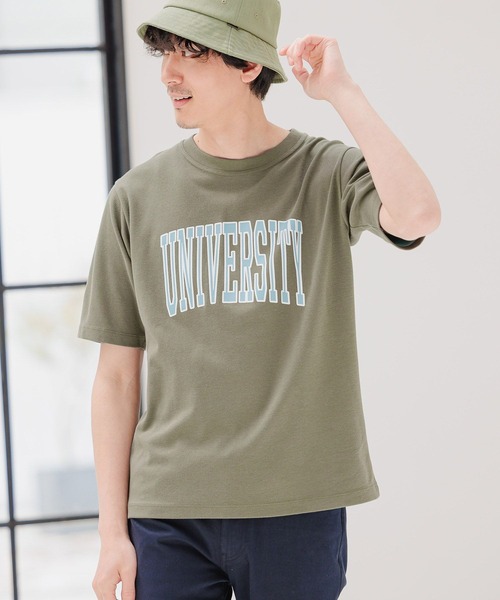 GLOBAL WORK(グローバルワーク)の「冷感機能付きT/255797(Tシャツ/カットソー・メンズ・ブラック/グレー/ホワイト系/サックスブルー系/ライトグレー/グリーン/ホワイト系その他/チャコールグレー・SMALL/MEDIUM/LARGE/X-LARGE)」の1枚目の写真