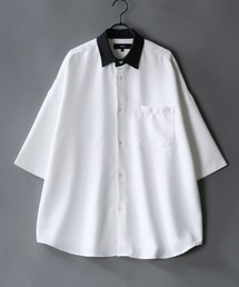 SITRY Oversize Drop shoulder Regular collar shirt/別注 ビッグシルエット ドレープツイル レギュラーカラーシャツ