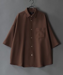 SITRY Oversize Drop shoulder Regular collar shirt/別注 ビッグシルエット ドレープツイル レギュラーカラーシャツ