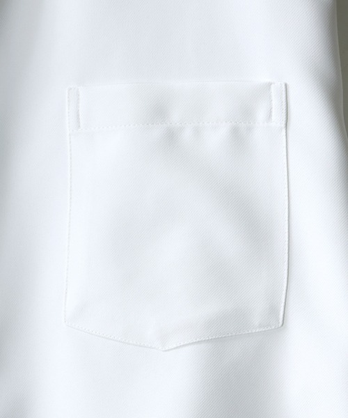 SITRY（シトリー）の「SITRY Oversize Drop shoulder Regular collar shirt/別注 ビッグシルエット ドレープツイル レギュラーカラーシャツ（シャツ/ブラウス・メンズ・ホワイト/チャコールグレー/ライトグレー/ブラック/ダークグリーン/ベージュ/ブラウン/グレイッシュブルー/ホワイト系その他/ブラック系その他/ブラック系その他2・L/M）」の13枚目の写真