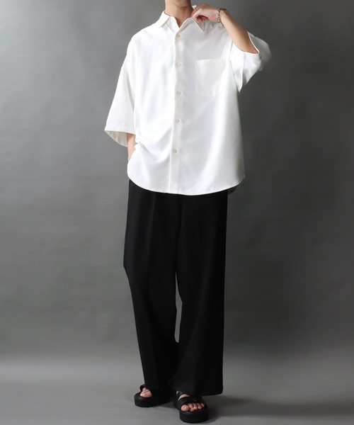 セール】SITRY Oversize Drop shoulder Regular collar shirt