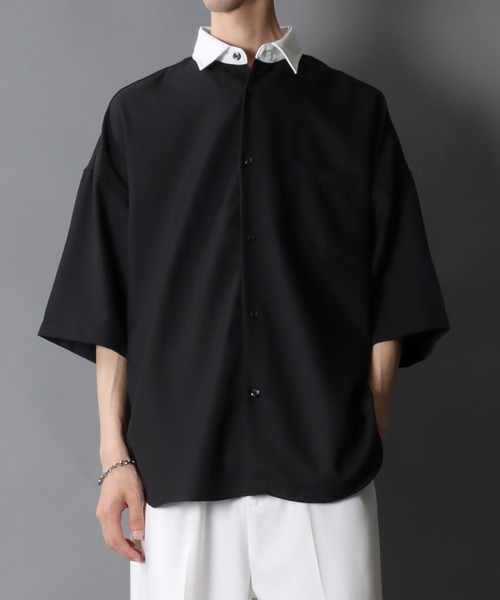 セール】SITRY Oversize Drop shoulder Regular collar shirt/別注