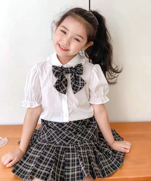 半袖ブラウス チェック柄スカートセット スカート Moderato イオソノマオ Io Io Sono スカート Mao