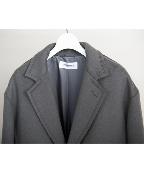 DISCOVERED(ディスカバード)の「DISCOVERED ディスカバード / MELTON LONG COAT スーパー120'sメルトンウールロングコート / DC-AW22-CO-03(チェスターコート・メンズ・ダークネイビー/ダークグレー・3/1)」の10枚目の写真